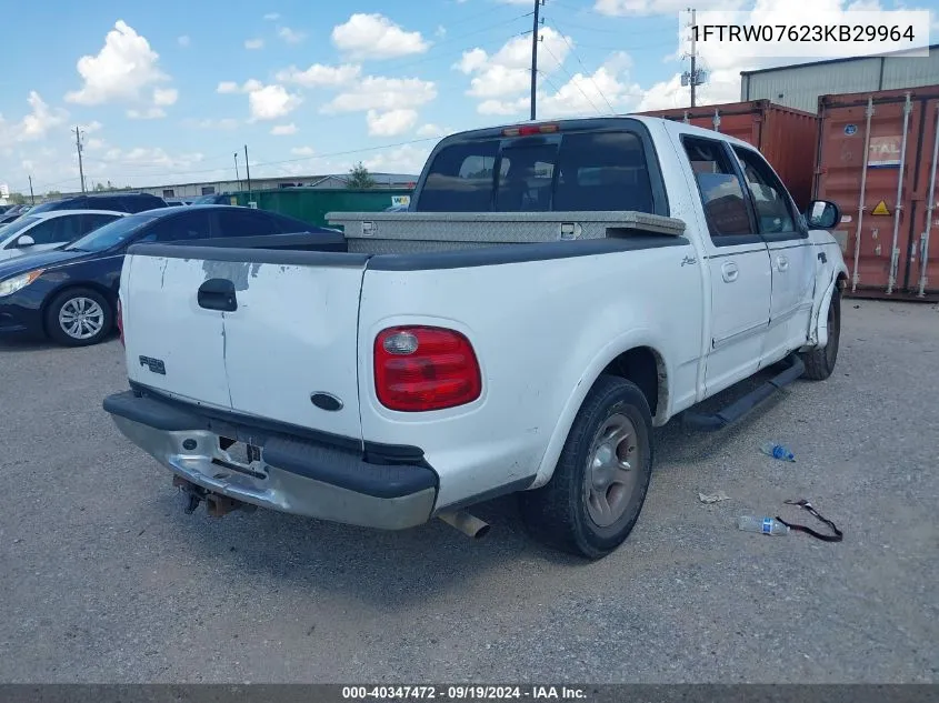 2003 Ford F-150 Lariat/Xlt VIN: 1FTRW07623KB29964 Lot: 40347472