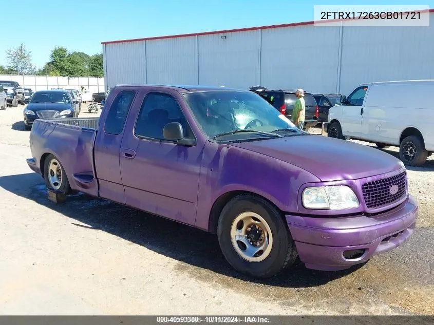 2003 Ford F-150 Xl/Xlt VIN: 2FTRX17263CB01721 Lot: 40593380