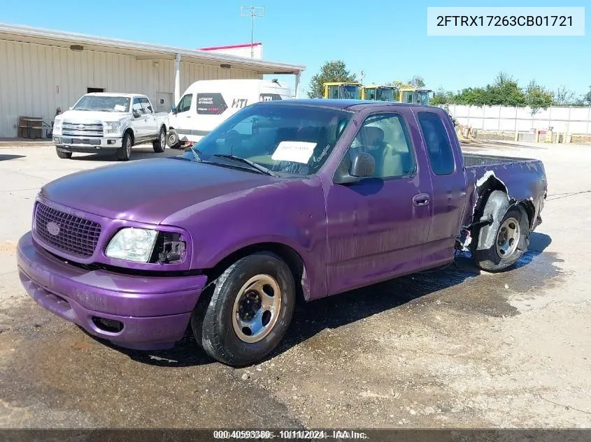 2003 Ford F-150 Xl/Xlt VIN: 2FTRX17263CB01721 Lot: 40593380