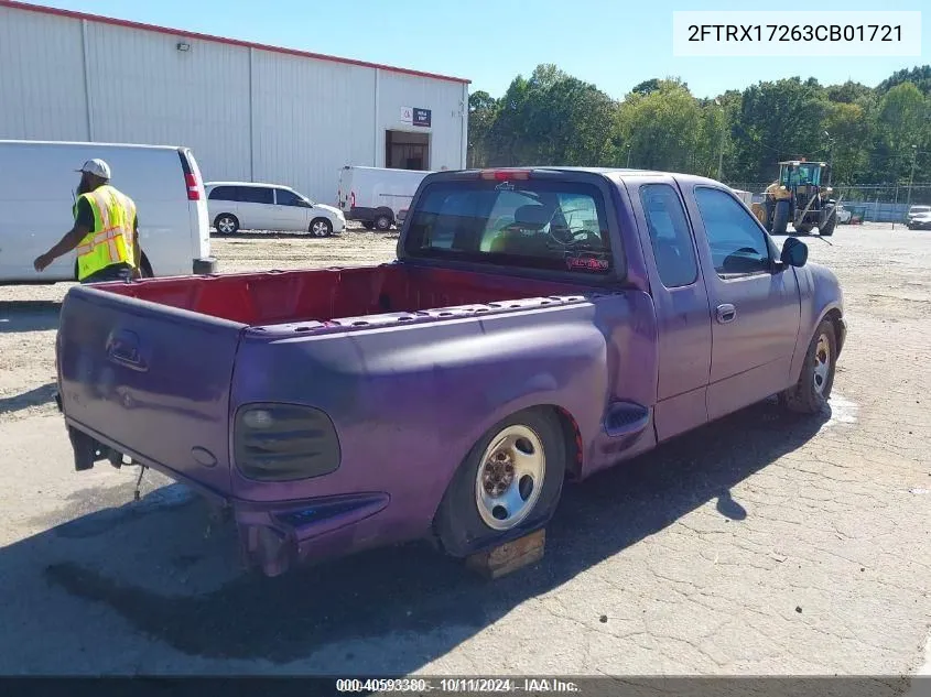 2003 Ford F-150 Xl/Xlt VIN: 2FTRX17263CB01721 Lot: 40593380