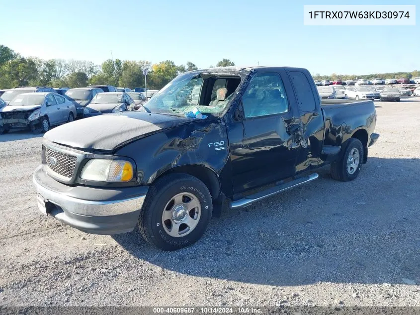 2003 Ford F-150 Xlt/Lariat/Xl VIN: 1FTRX07W63KD30974 Lot: 40609687