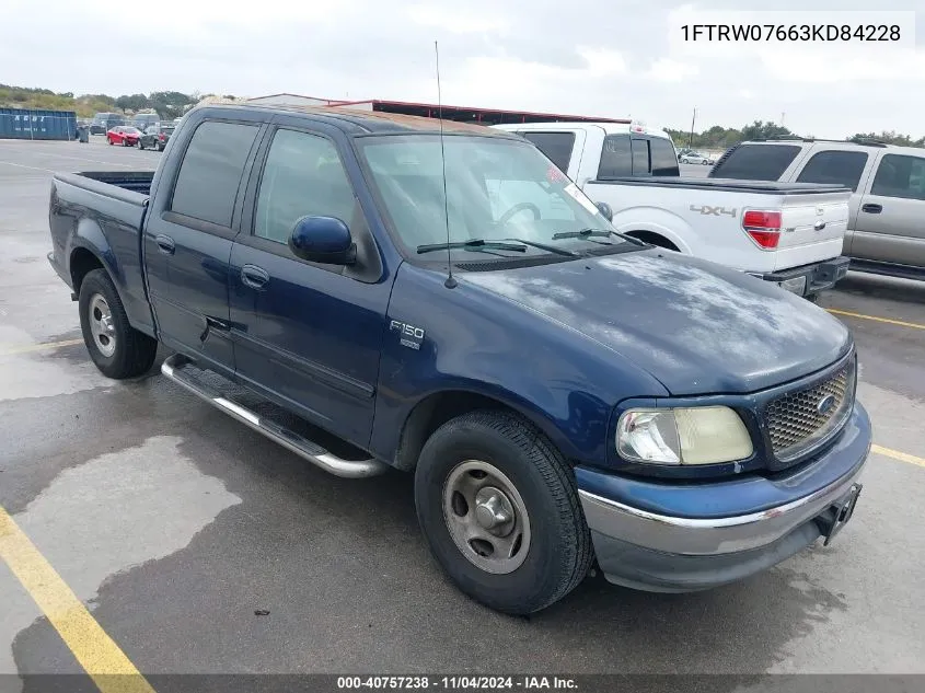 1FTRW07663KD84228 2003 Ford F-150 Lariat/Xlt