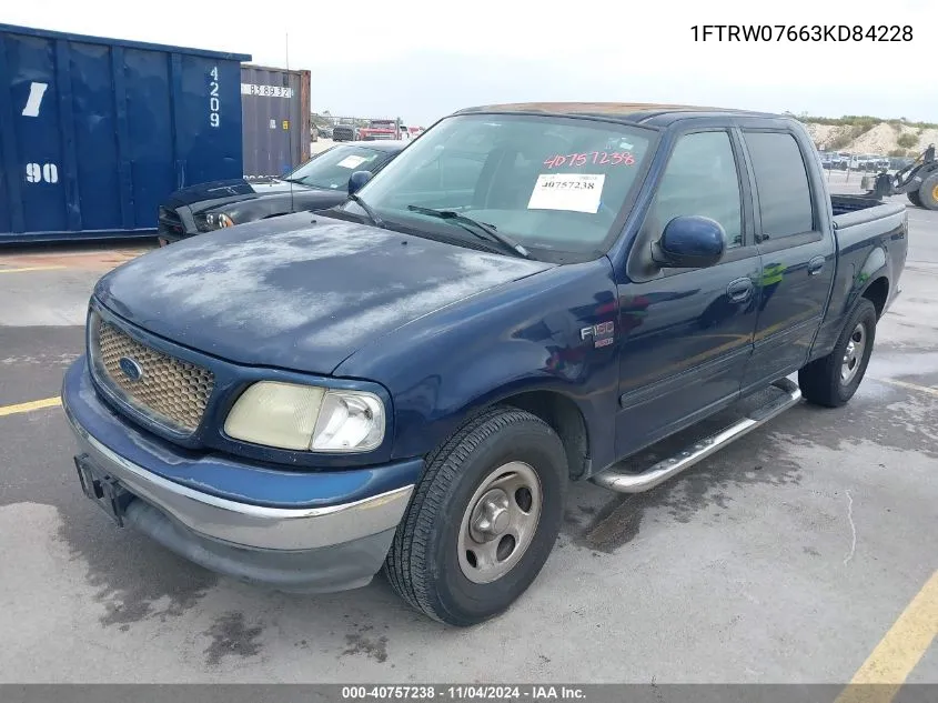 1FTRW07663KD84228 2003 Ford F-150 Lariat/Xlt