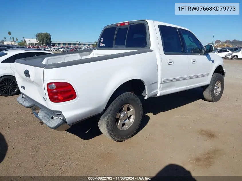 1FTRW07663KD79773 2003 Ford F-150 Lariat/Xlt