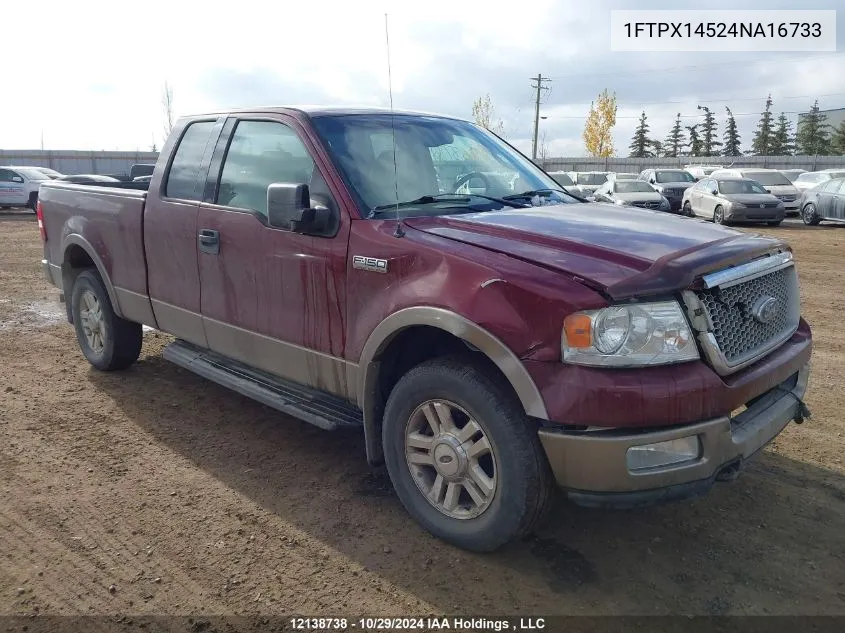 2004 Ford F-150 VIN: 1FTPX14524NA16733 Lot: 12138738