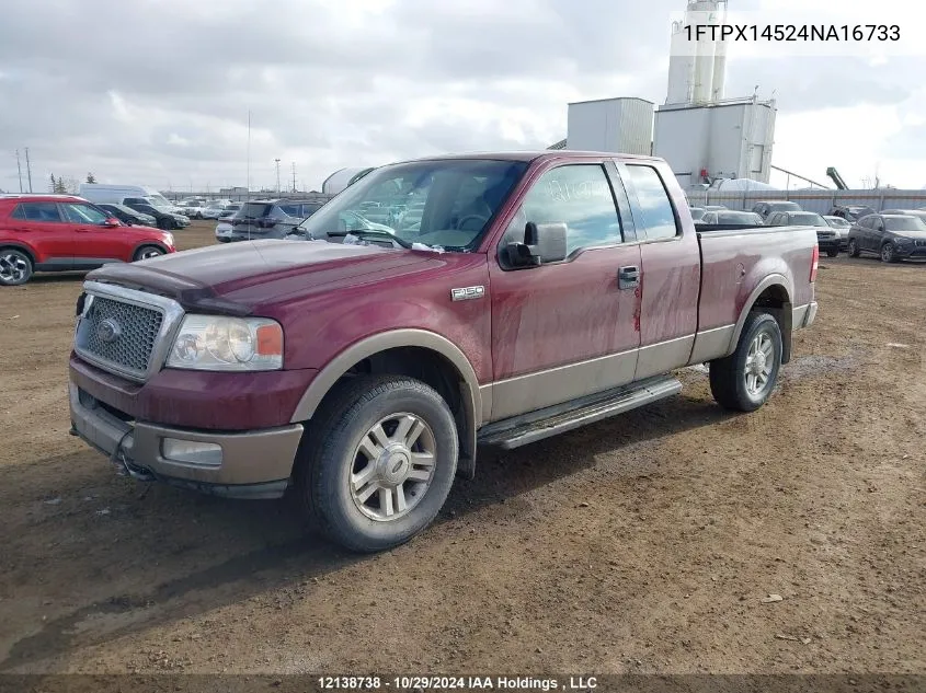 2004 Ford F-150 VIN: 1FTPX14524NA16733 Lot: 12138738