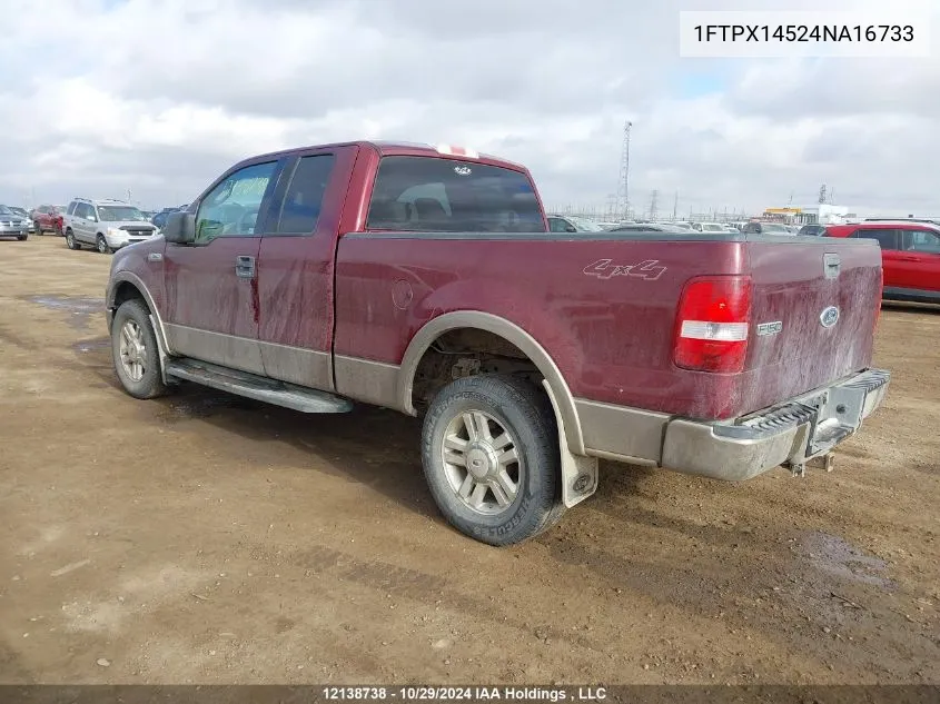 2004 Ford F-150 VIN: 1FTPX14524NA16733 Lot: 12138738