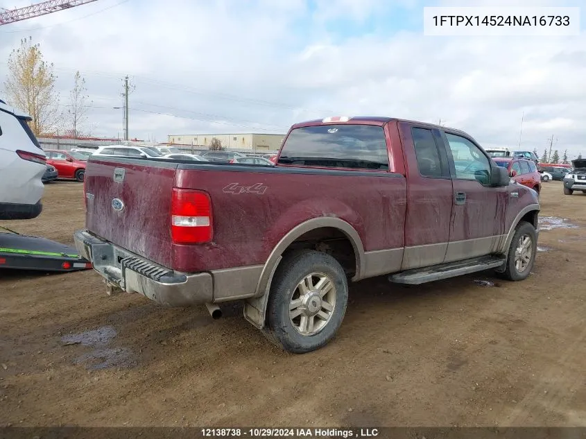 2004 Ford F-150 VIN: 1FTPX14524NA16733 Lot: 12138738