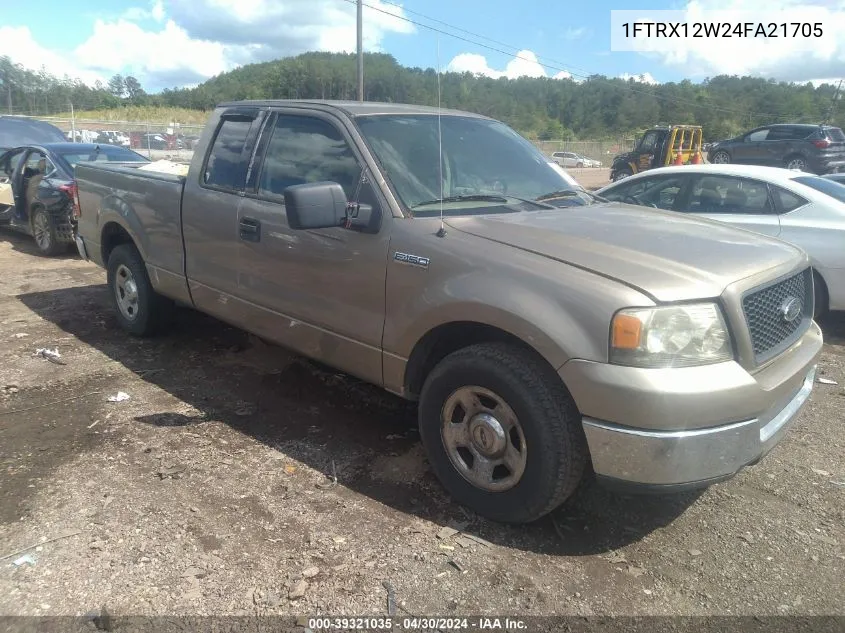 2004 Ford F-150 Stx/Xl/Xlt VIN: 1FTRX12W24FA21705 Lot: 39321035