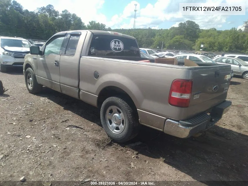 2004 Ford F-150 Stx/Xl/Xlt VIN: 1FTRX12W24FA21705 Lot: 39321035