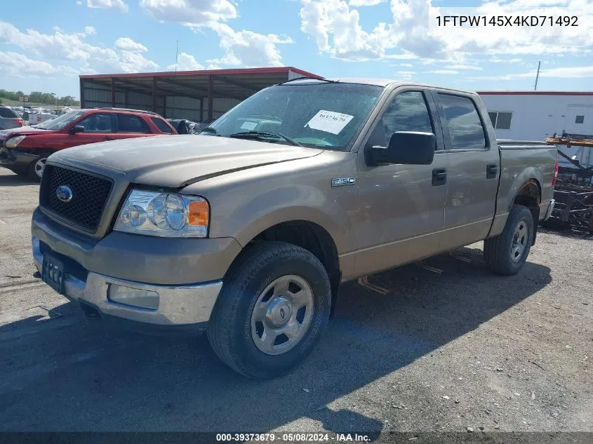 2004 Ford F-150 Fx4/Lariat/Xlt VIN: 1FTPW145X4KD71492 Lot: 39373679