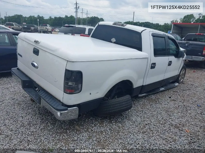 2004 Ford F-150 Lariat/Xlt VIN: 1FTPW125X4KD25552 Lot: 39507617