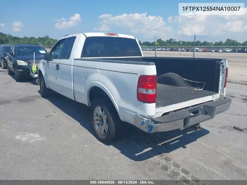 2004 Ford F-150 Lariat/Xl/Xlt VIN: 1FTPX12554NA10007 Lot: 39640926