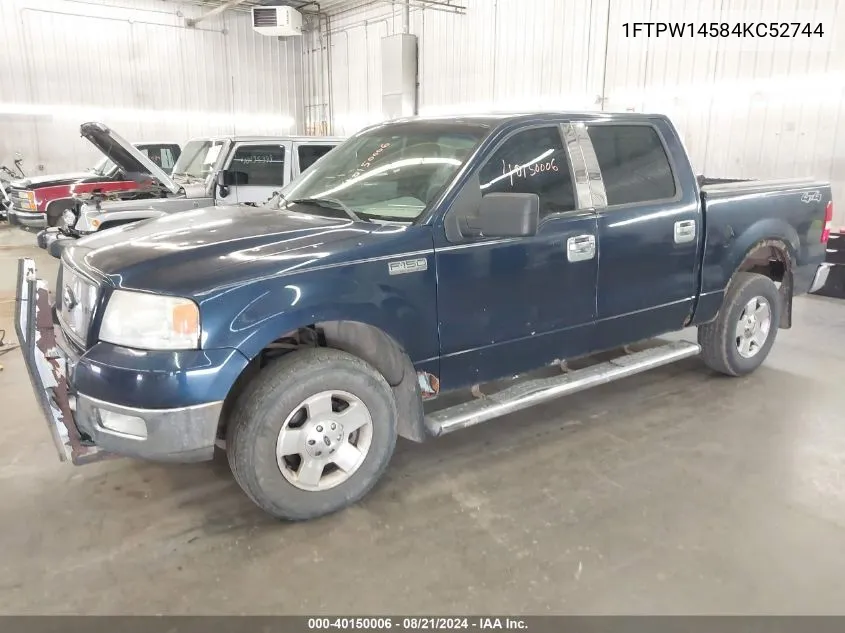 1FTPW14584KC52744 2004 Ford F-150 Supercrew