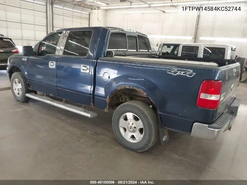 2004 Ford F-150 Supercrew VIN: 1FTPW14584KC52744 Lot: 40150006