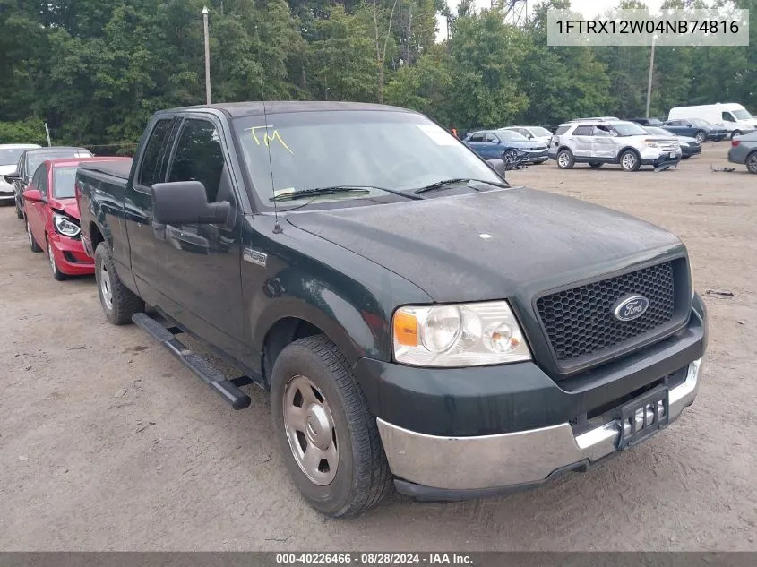 2004 Ford F-150 Stx/Xl/Xlt VIN: 1FTRX12W04NB74816 Lot: 40226466