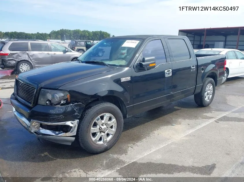 2004 Ford F150 Supercrew VIN: 1FTRW12W14KC50497 Lot: 40258068