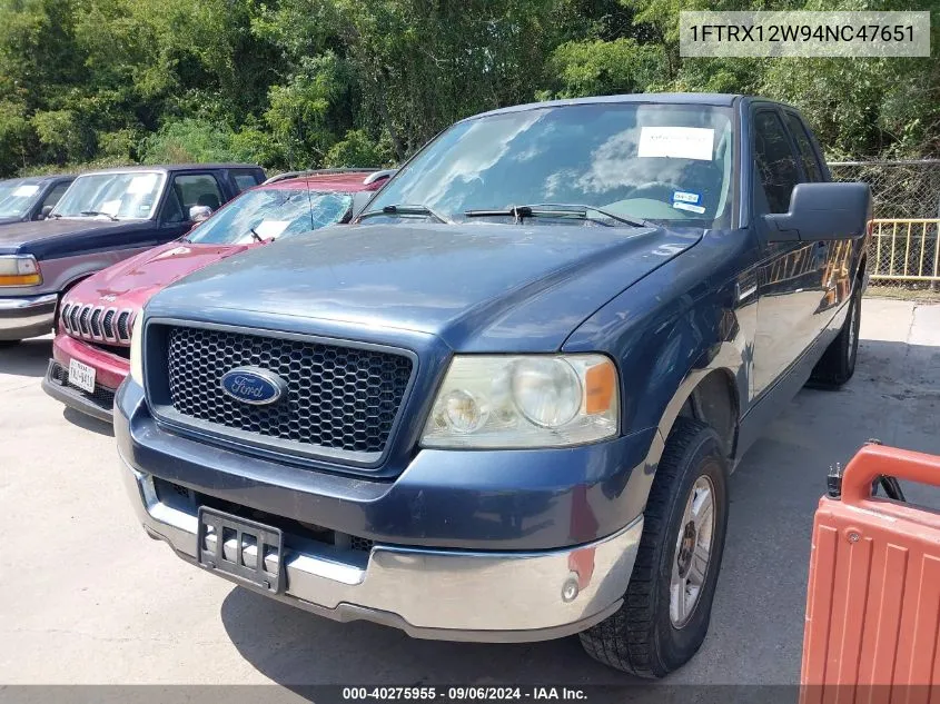 2004 Ford F-150 Stx/Xl/Xlt VIN: 1FTRX12W94NC47651 Lot: 40275955