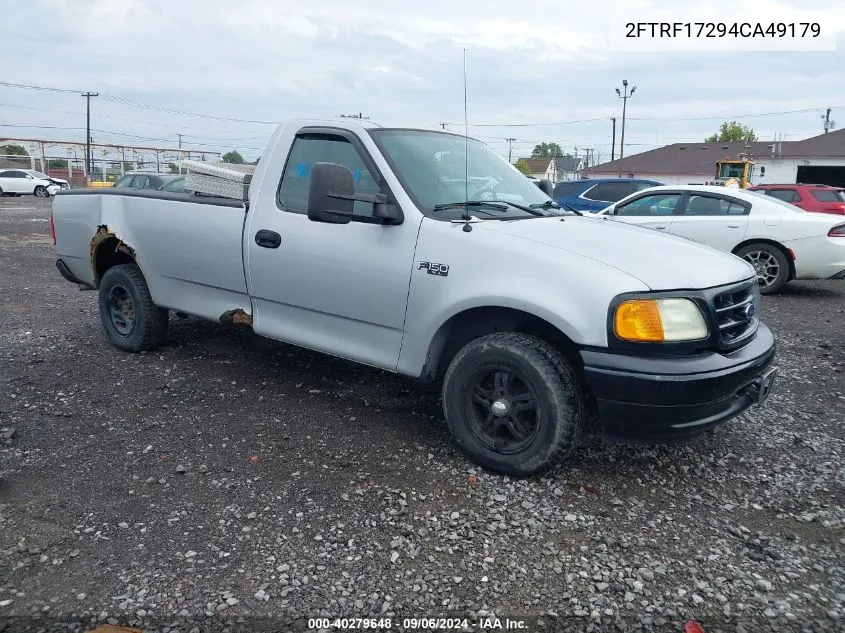 2004 Ford F-150 Heritage Xl/Xlt VIN: 2FTRF17294CA49179 Lot: 40279648