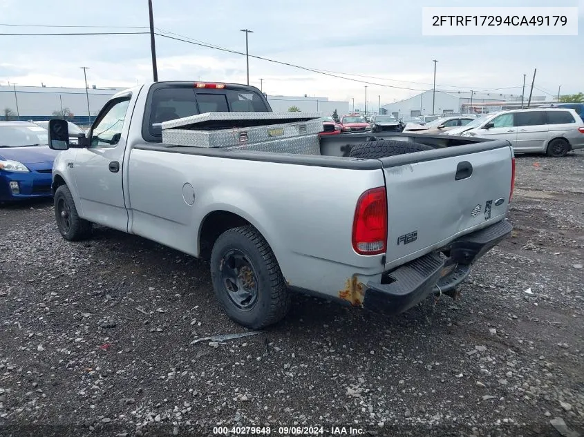 2004 Ford F-150 Heritage Xl/Xlt VIN: 2FTRF17294CA49179 Lot: 40279648