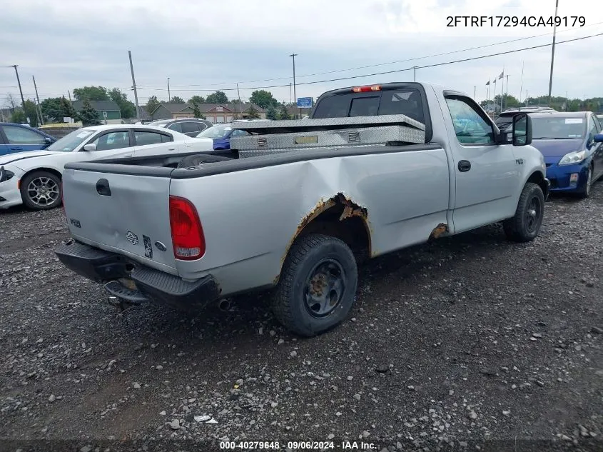 2004 Ford F-150 Heritage Xl/Xlt VIN: 2FTRF17294CA49179 Lot: 40279648