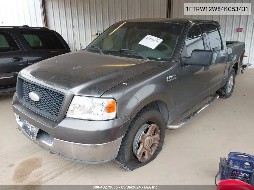 2004 Ford F-150 Xlt VIN: 1FTRW12W84KC53431 Lot: 40279655