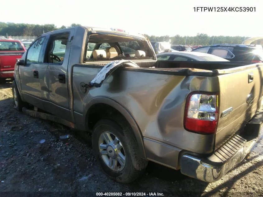 2004 Ford F-150 Lariat/Xlt VIN: 1FTPW125X4KC53901 Lot: 40285082