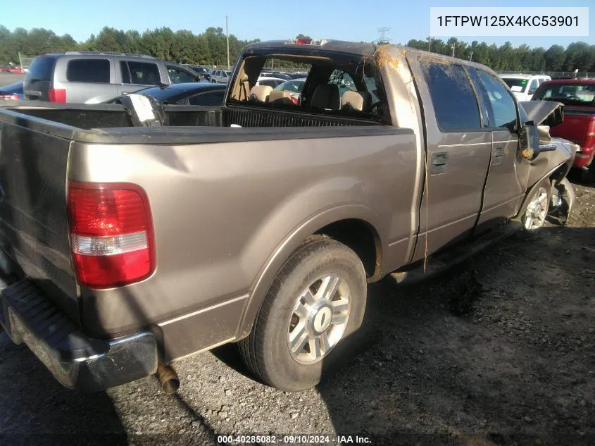 2004 Ford F-150 Lariat/Xlt VIN: 1FTPW125X4KC53901 Lot: 40285082