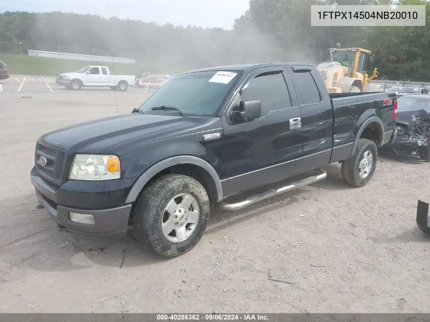 2004 Ford F-150 Fx4/Lariat/Xl/Xlt VIN: 1FTPX14504NB20010 Lot: 40286362