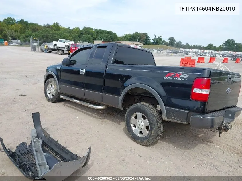 2004 Ford F-150 Fx4/Lariat/Xl/Xlt VIN: 1FTPX14504NB20010 Lot: 40286362