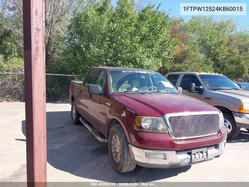 2004 Ford F-150 Lariat/Xlt VIN: 1FTPW12524KB60015 Lot: 40295338