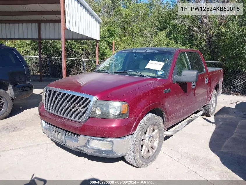 2004 Ford F-150 Lariat/Xlt VIN: 1FTPW12524KB60015 Lot: 40295338