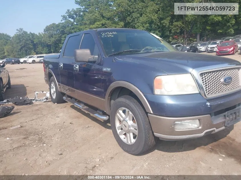 2004 Ford F150 Supercrew VIN: 1FTPW12554KD59723 Lot: 40301184