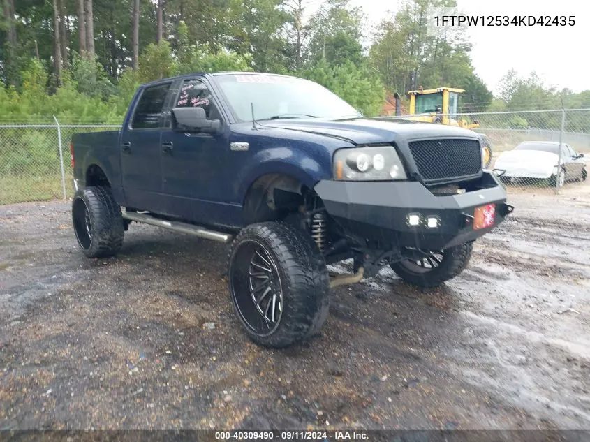 2004 Ford F-150 Lariat/Xlt VIN: 1FTPW12534KD42435 Lot: 40309490