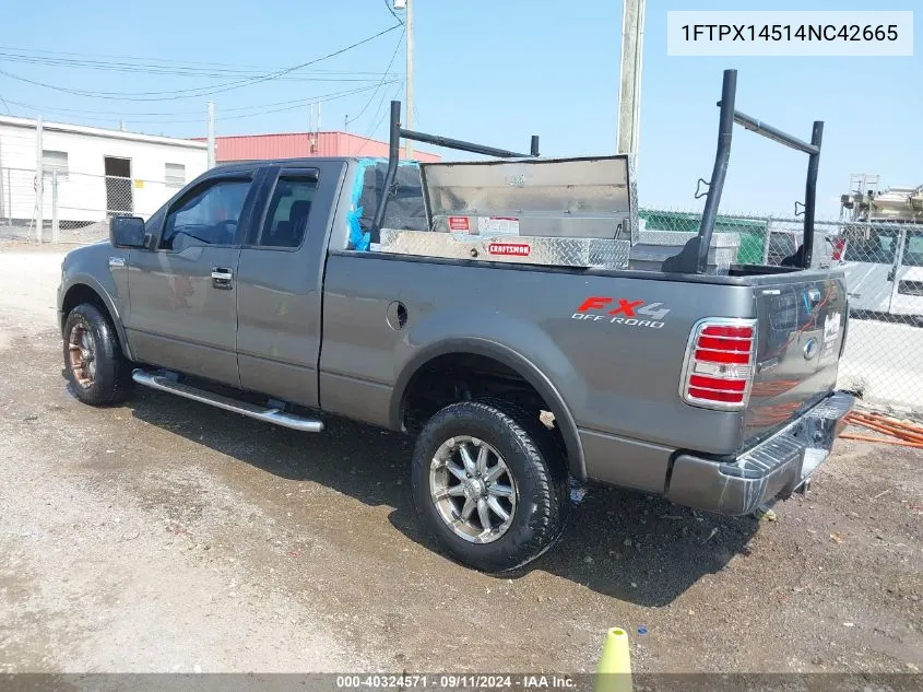 2004 Ford F-150 Fx4/Lariat/Xl/Xlt VIN: 1FTPX14514NC42665 Lot: 40324571