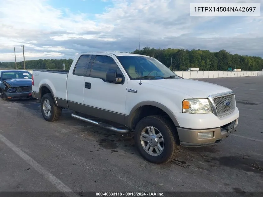 2004 Ford F150 VIN: 1FTPX14504NA42697 Lot: 40333118