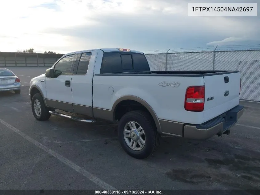 1FTPX14504NA42697 2004 Ford F150