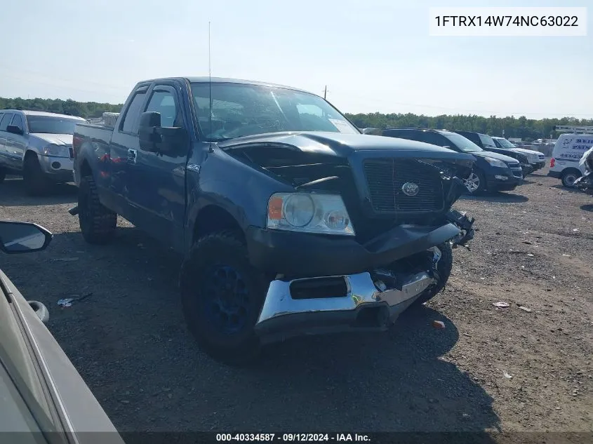 2004 Ford F-150 Stx/Xl/Xlt VIN: 1FTRX14W74NC63022 Lot: 40334587