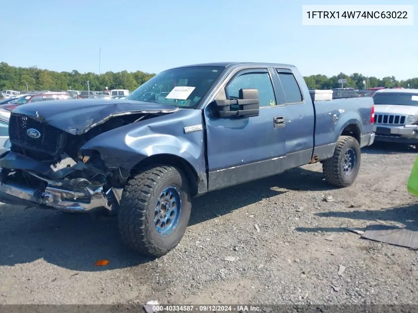 2004 Ford F-150 Stx/Xl/Xlt VIN: 1FTRX14W74NC63022 Lot: 40334587