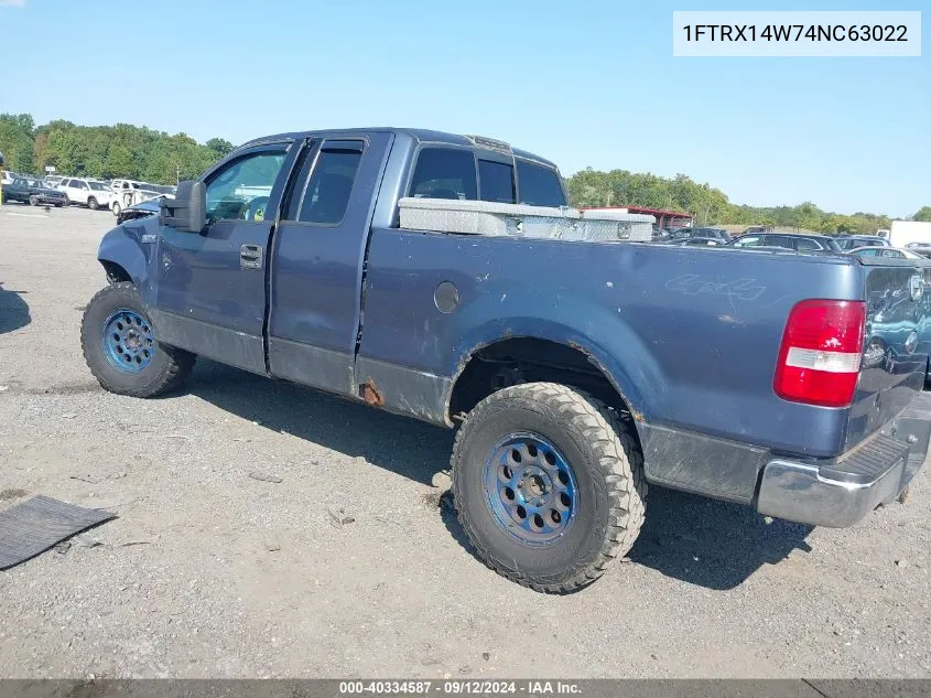 2004 Ford F-150 Stx/Xl/Xlt VIN: 1FTRX14W74NC63022 Lot: 40334587