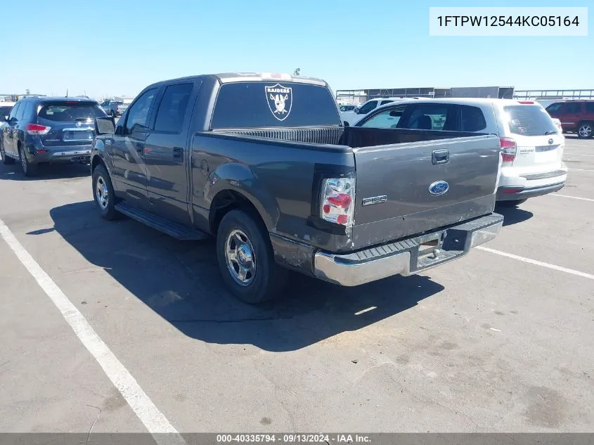 2004 Ford F-150 Lariat/Xlt VIN: 1FTPW12544KC05164 Lot: 40335794