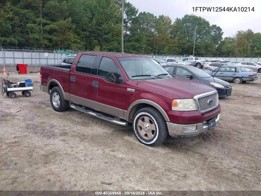 2004 Ford F-150 Lariat/Xlt VIN: 1FTPW12544KA10214 Lot: 40359948