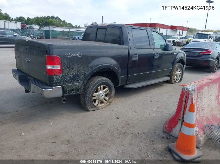 2004 Ford F-150 Fx4/Lariat/Xlt VIN: 1FTPW14524KC41996 Lot: 40366179