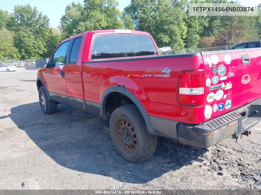 2004 Ford F-150 Fx4/Lariat/Xl/Xlt VIN: 1FTPX14564NB03874 Lot: 40370416