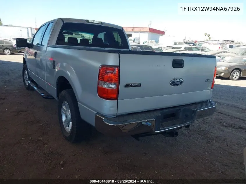 2004 Ford F-150 Stx/Xl/Xlt VIN: 1FTRX12W94NA67926 Lot: 40440818