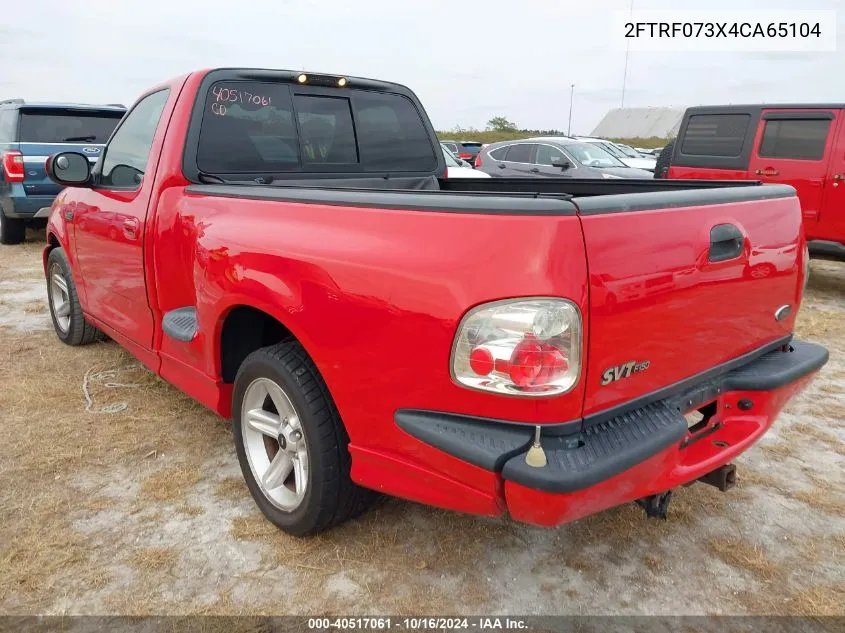 2004 Ford F-150 Heritage Lightning VIN: 2FTRF073X4CA65104 Lot: 40517061