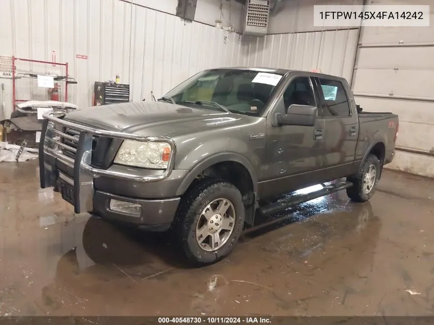 1FTPW145X4FA14242 2004 Ford F-150 Fx4/Lariat/Xlt