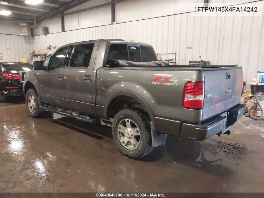 2004 Ford F-150 Fx4/Lariat/Xlt VIN: 1FTPW145X4FA14242 Lot: 40548730