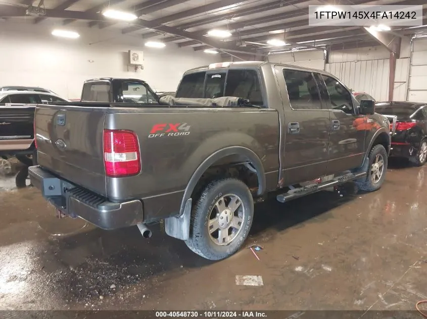 1FTPW145X4FA14242 2004 Ford F-150 Fx4/Lariat/Xlt