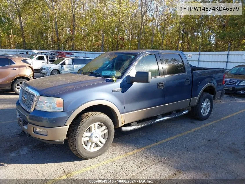 2004 Ford F-150 Fx4/Lariat/Xlt VIN: 1FTPW14574KD46579 Lot: 40549545